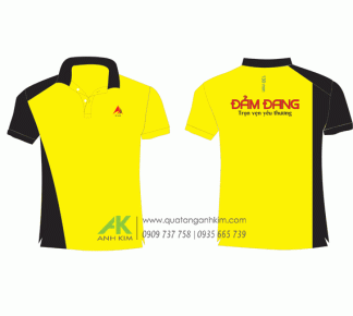 Áo thun đồng phục cổ trụ in logo Đảm Đang