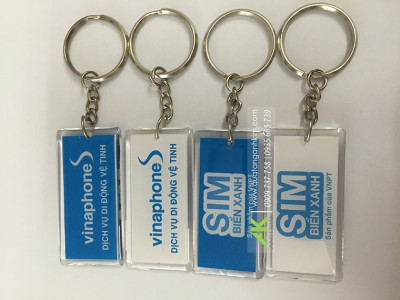 Móc khóa nhựa dẻo in logo công ty Vinaphone